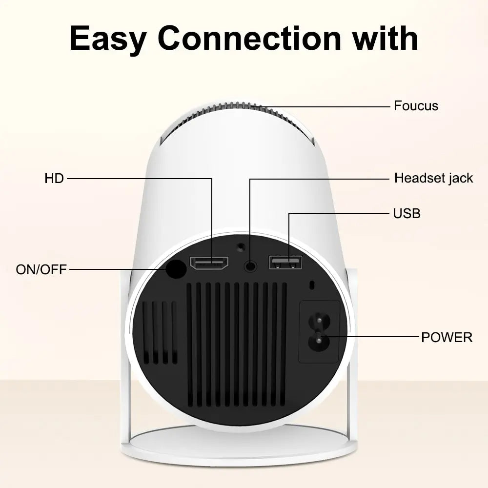 HY300 Mini Projector 4K Android 11 WIFI6 BT5.0